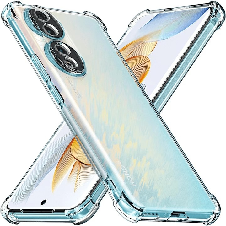 Husa de Protectie, Flippy, pentru Honor 90 5G, TPU Protect Plus, cu Dust Plug, Transparent
