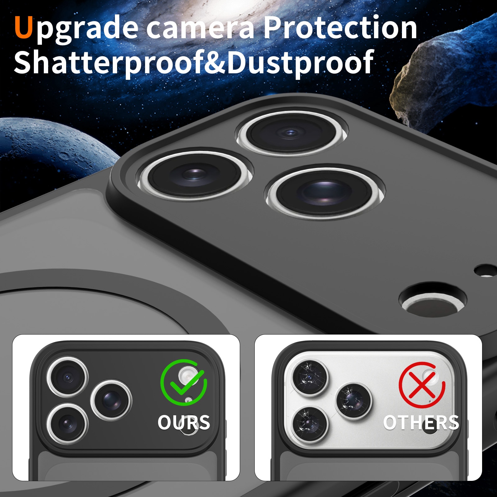 Husa de protectie pentru iPhone 17 Pro Max, Omelivon, MagSafe, Protectie completa, Anti-Soc, Decupaje Precise, Incarcare Wireless, Negru