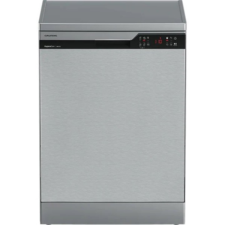 Masina de spalat vase GRUNDIG GNFP3450X, HygieneCare, 14 seturi, 6 programe, 60 cm, Clasa E, Inox