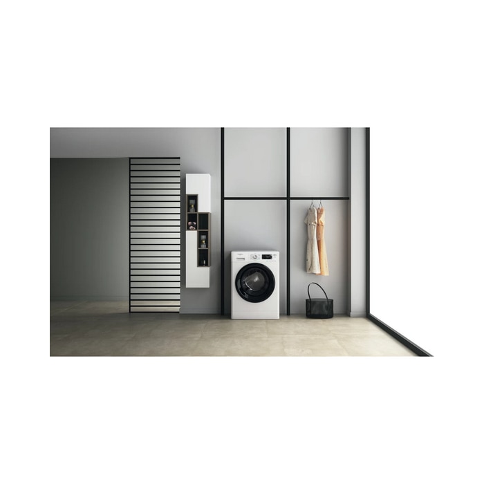 Masina de spalat rufe Whirlpool FreshCare+ FFB 7259 BV EE, 7 kg, 1200 rpm, Clasa B, Steam Refresh, Tehnologia al-6lea Simt, Motor Inverter, Alb/Negru