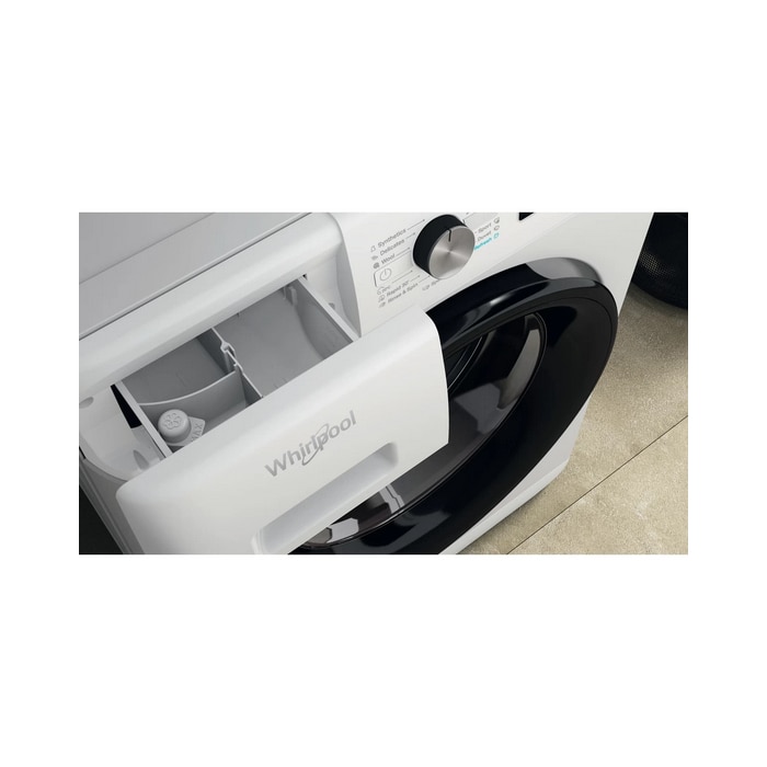Masina de spalat rufe Whirlpool FreshCare+ FFB 7259 BV EE, 7 kg, 1200 rpm, Clasa B, Steam Refresh, Tehnologia al-6lea Simt, Motor Inverter, Alb/Negru
