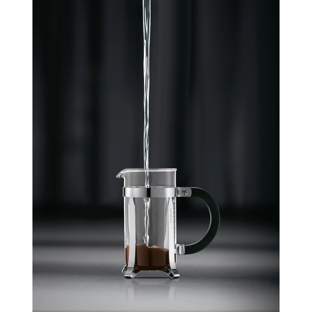 Cafetiera, Bodum by AleXer, 42FEB232162, 350 ml, 111x168x80 mm, Otel, Natur, saculet voiaj inclus