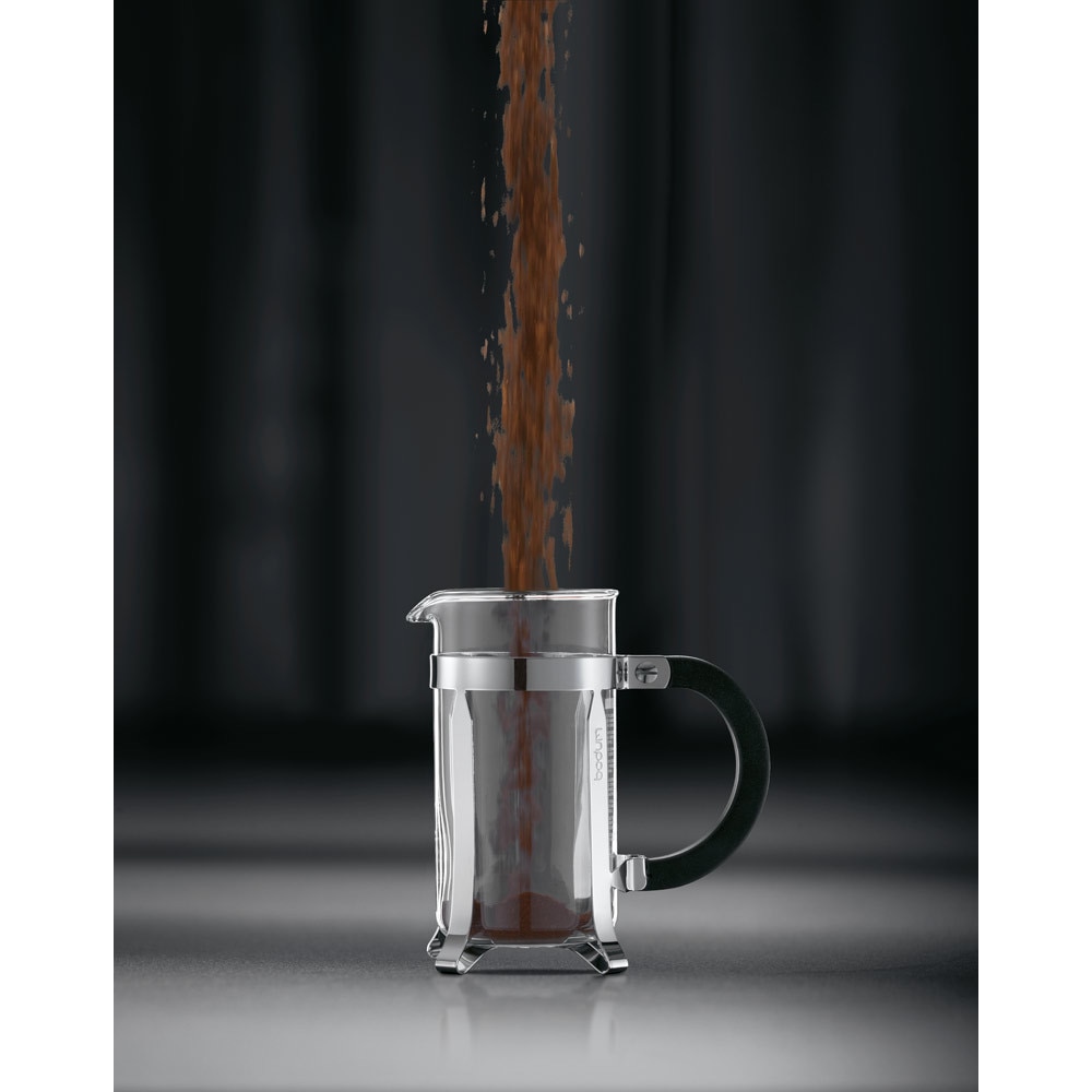 Cafetiera, Bodum by AleXer, 42FEB232162, 350 ml, 111x168x80 mm, Otel, Natur, saculet voiaj inclus