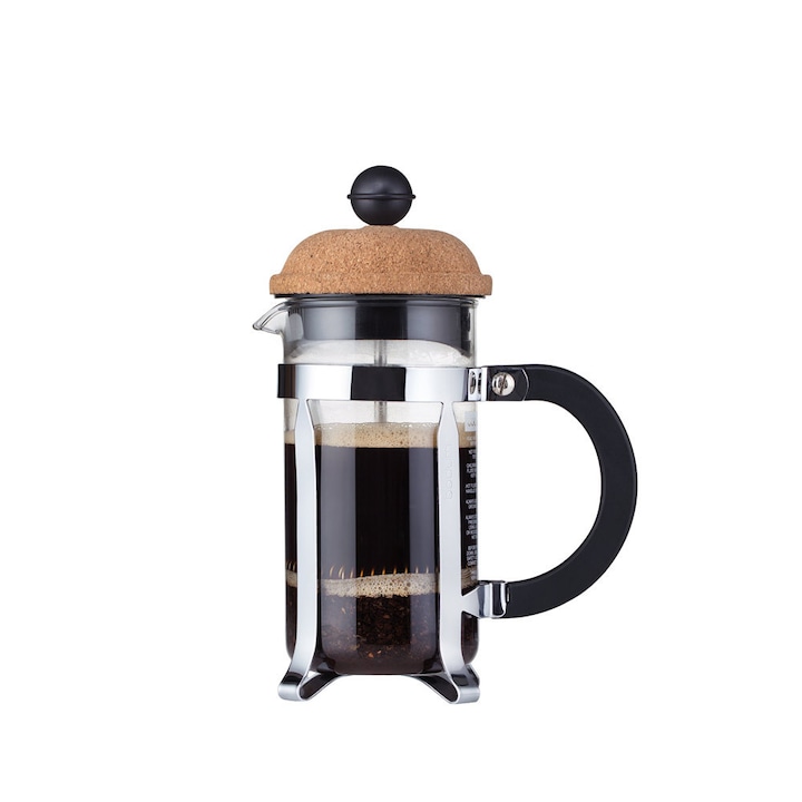 Cafetiera, Bodum by AleXer, 42FEB232162, 350 ml, 111x168x80 mm, Otel, Natur, saculet voiaj inclus