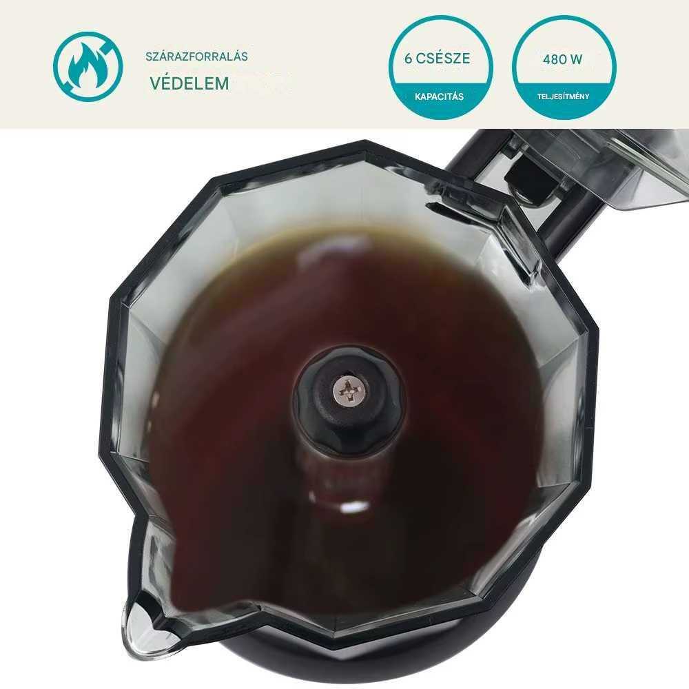 Cafetieră Electrică Moka, WINNING STAR ST-6802 6 Cești, cu Protecție la Fierbere Uscată