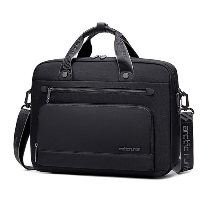 Geanta laptop Arctic Hunter, 40x30x12 cm, impermeabila, neagra