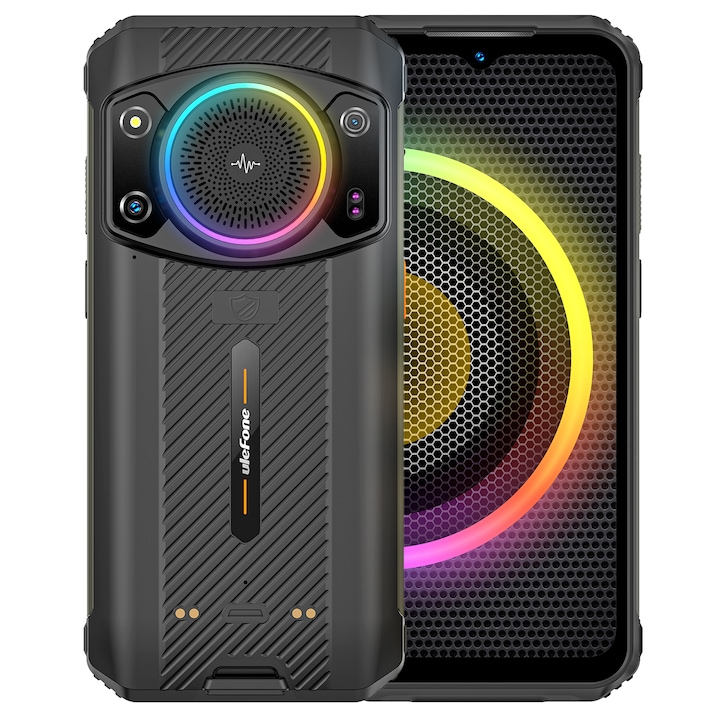 Telefon mobil Ulefone Armor 21 Negru, 4G, 64MP, IPS 6.58", 16GB RAM (8GB + 8GB extensibili), 256GB ROM, Android 13, NFC, OTG, 9600mAh, Dual SIM