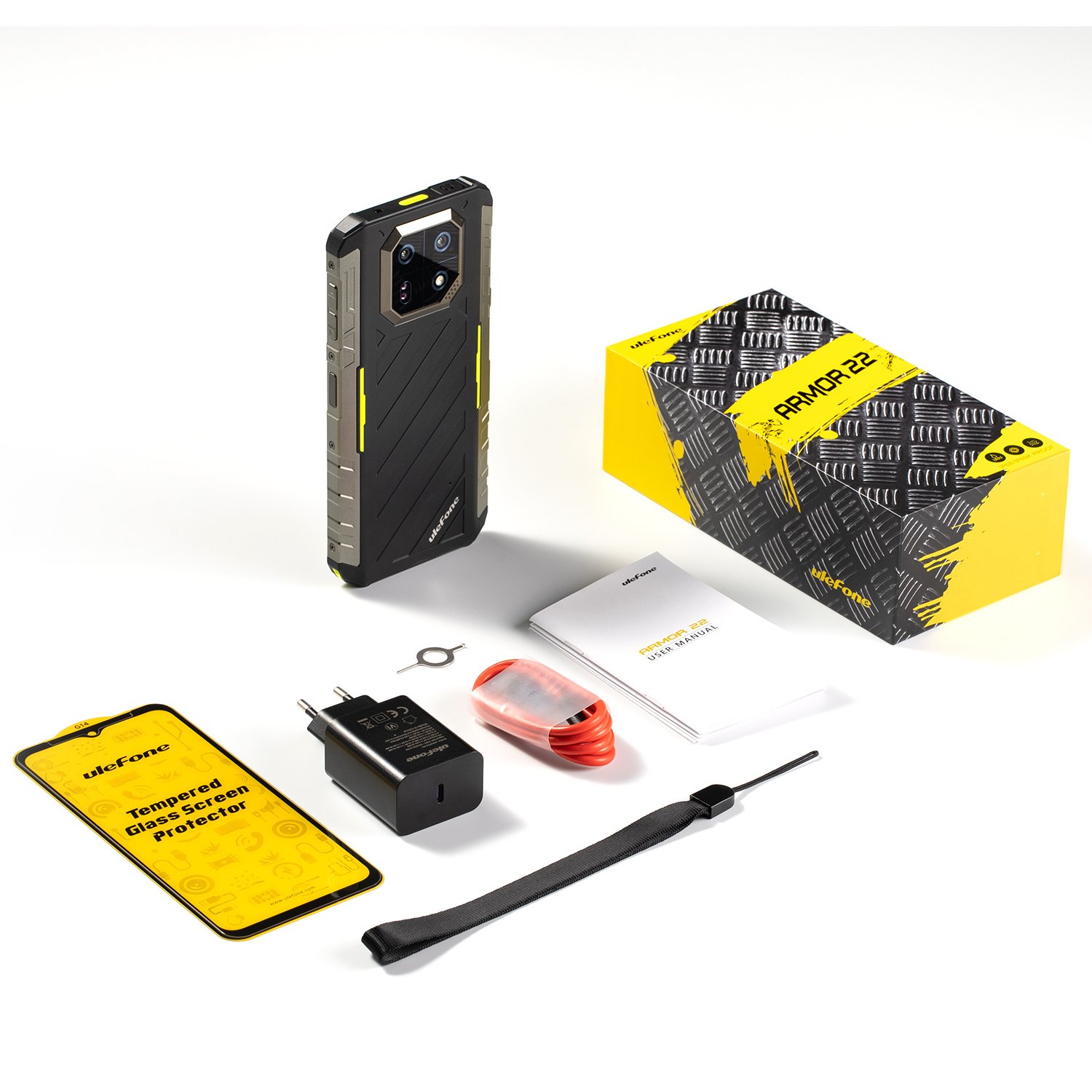 Telefon mobil Ulefone Armor 22 Verde, 4G, IPS 6.58" 120Hz, 64MP, Night Vision, 16GB RAM (8GB + 8GB extensibili), 128GB ROM, Helio G96, NFC, Dual SIM