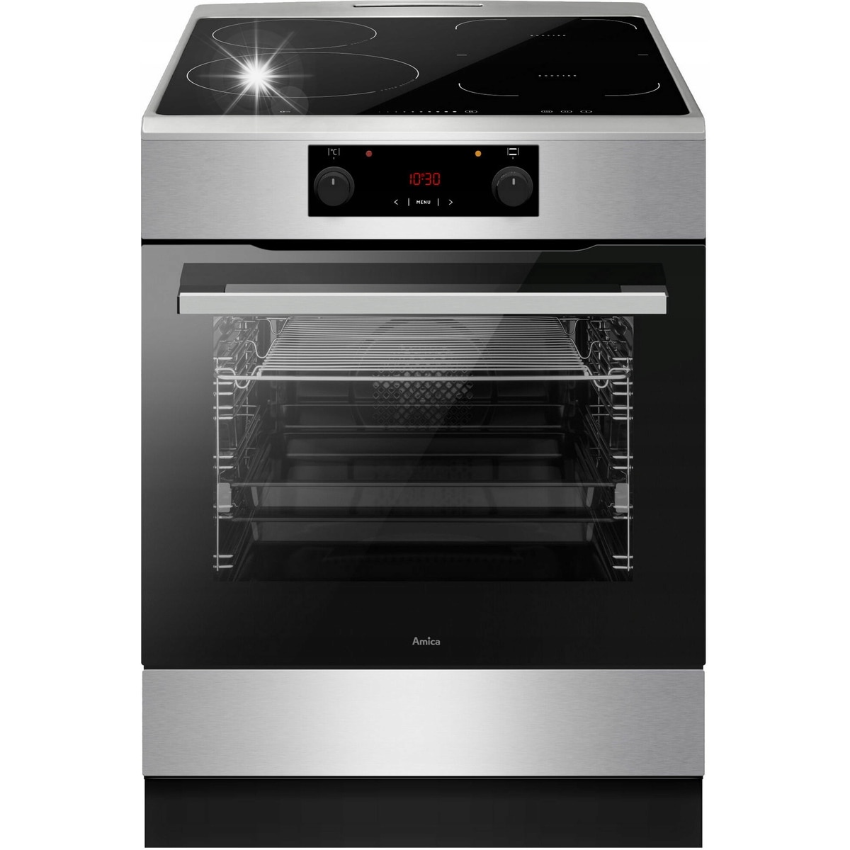 Aragaz, Amica, 4 zone gatit, inox, 60x60x85cm