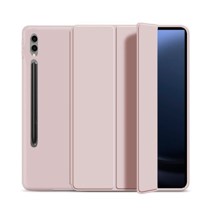 Husa Ultra Slim, pentru Samsung Galaxy Tab S10+ / S9 (FE) Plus 12.4″, TPU Smart Cover - Roz
