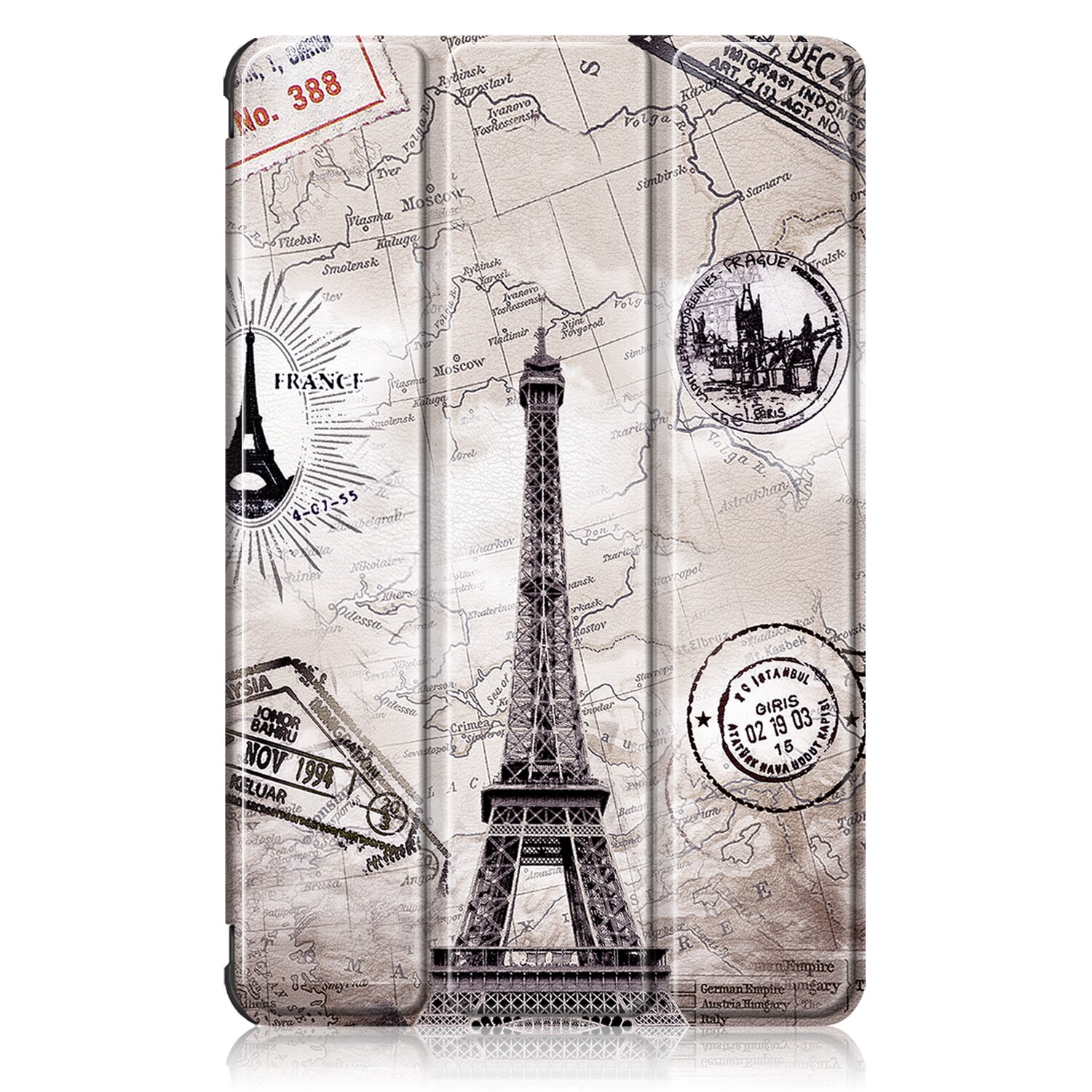 Husa de protectie premium Natty Pell, compatibila cu Samsung Galaxy Tab A7 2020 (SM-T500/SM-T505/SM-T507) - Turnul Eiffel
