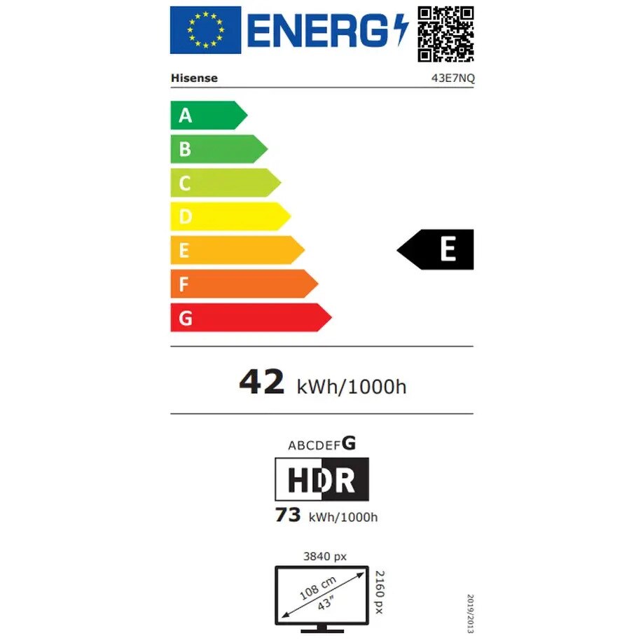 Televizor Hisense 43E7NQ 43" (108 cm) QLED UHD Smart TV