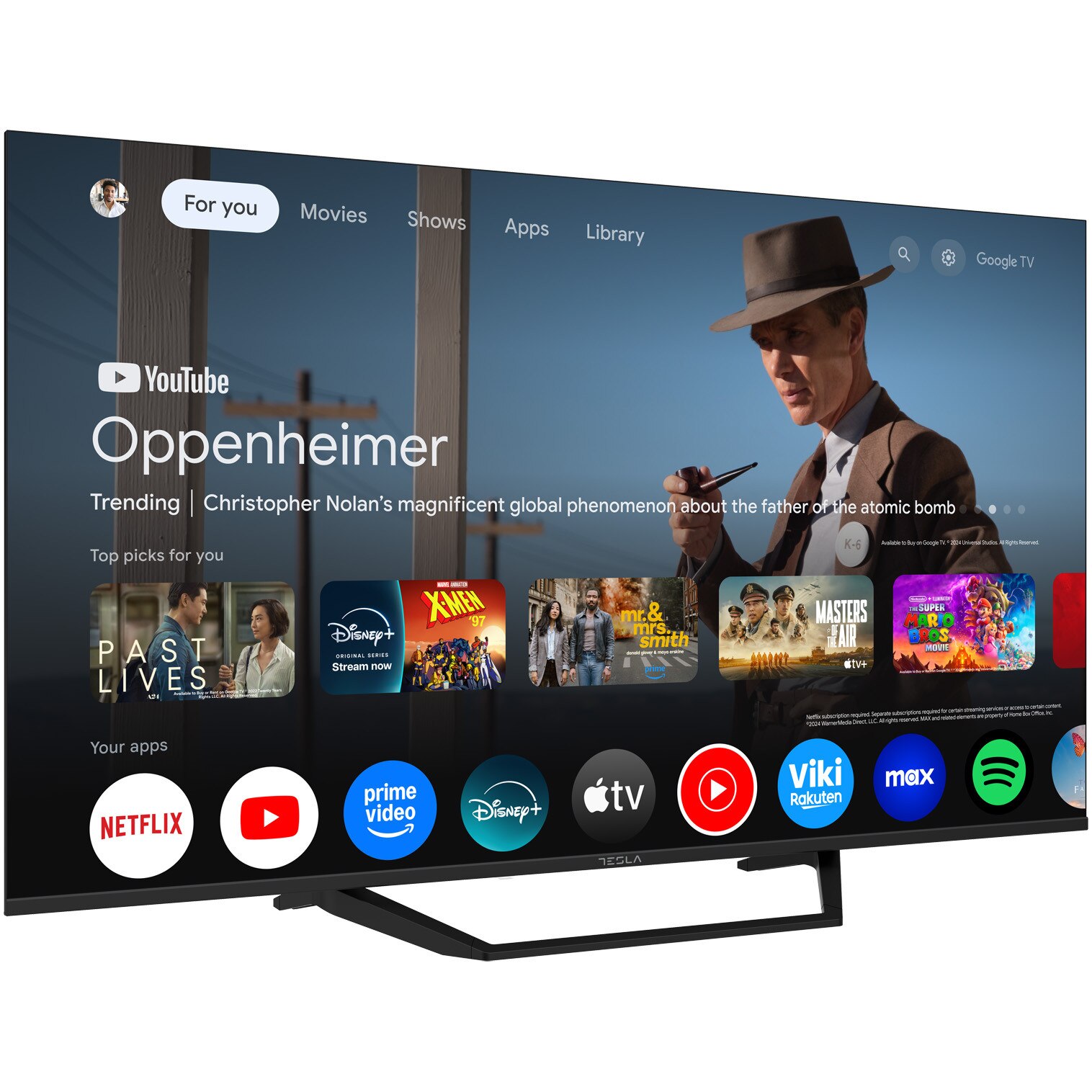 Televizor Tesla LED 50E655BUS, 127 cm, Smart Google TV, 4K Ultra HD, Clasa E