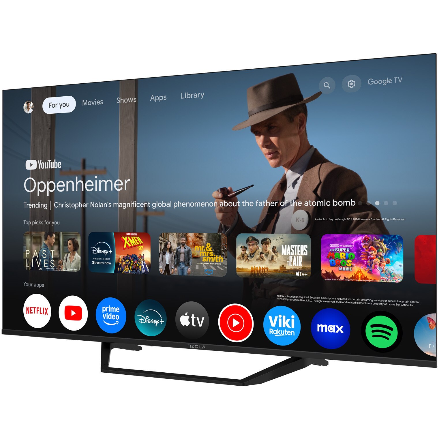 Televizor Tesla LED 50E655BUS, 127 cm, Smart Google TV, 4K Ultra HD, Clasa E