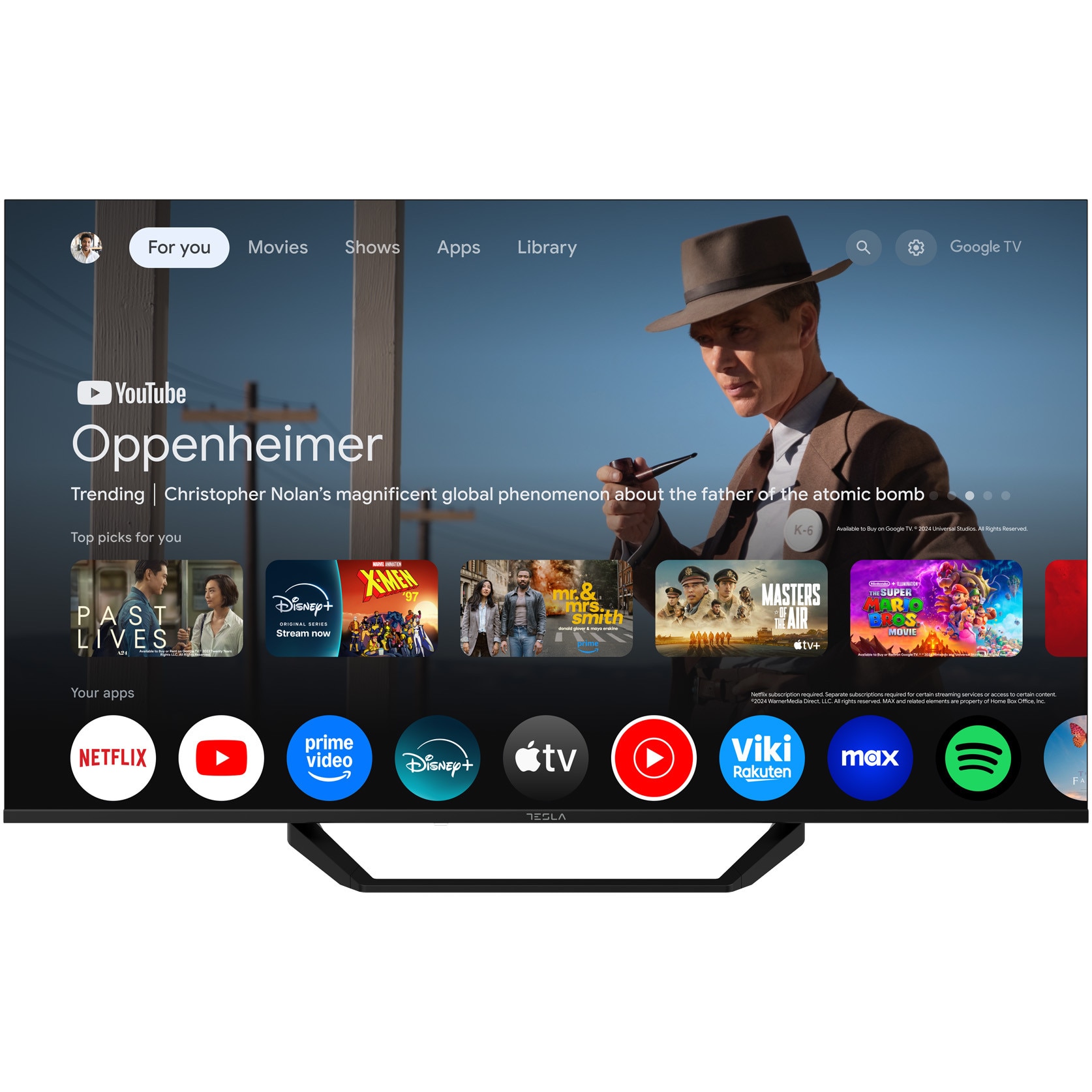 Televizor Tesla LED 50E655BUS, 127 cm, Smart Google TV, 4K Ultra HD, Clasa E