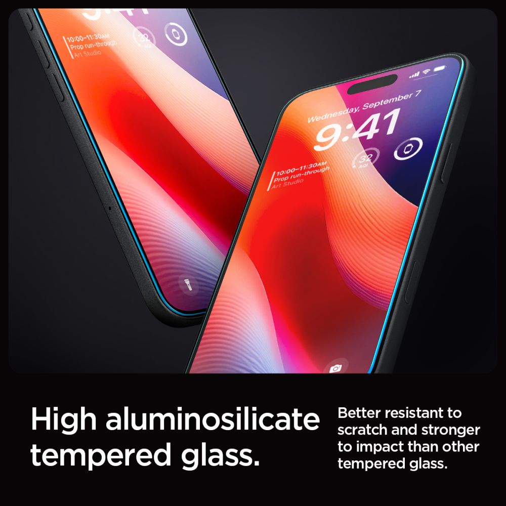 Folie sticla SPIGEN GLAS.TR ”EZ FIT”, compatibila Apple Iphone 16 Pro, transparenta