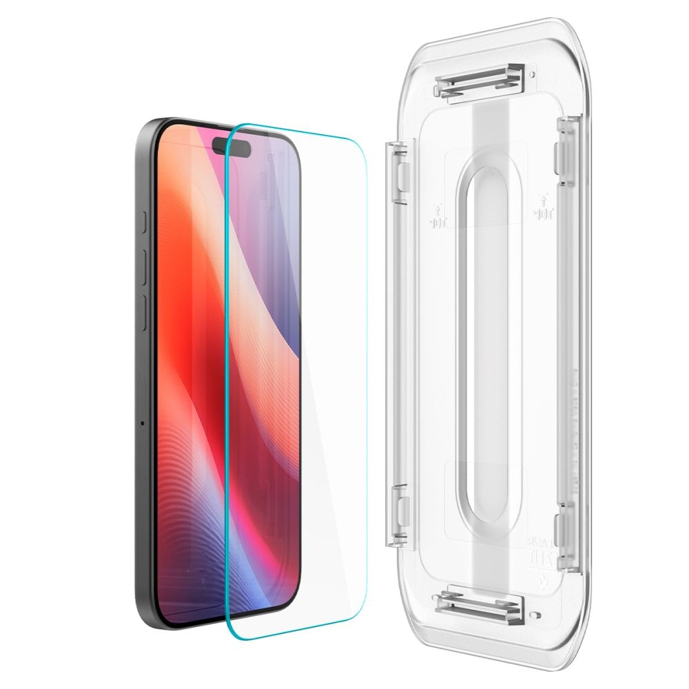 Folie sticla SPIGEN GLAS.TR ”EZ FIT”, compatibila Apple Iphone 16 Pro, transparenta