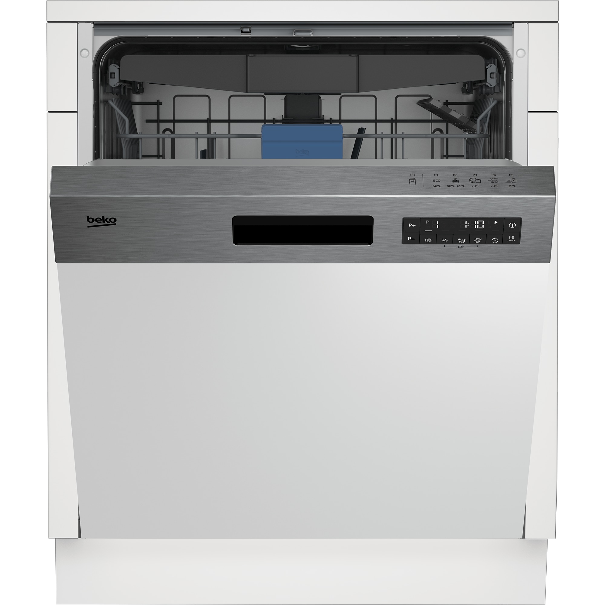 Masina de spalat vase semiincorporabila BDSN25530X Beko, 60 cm