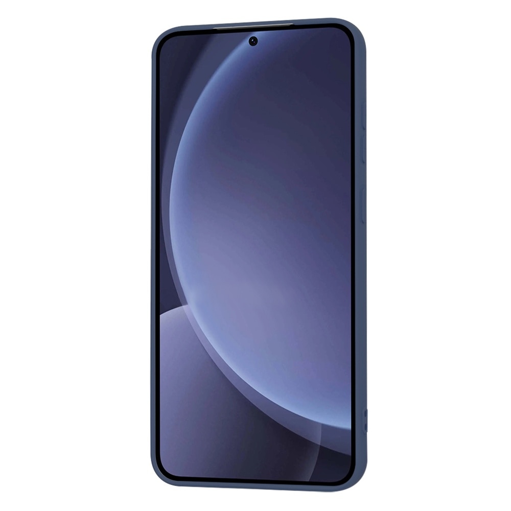 Husa pentru Samsung Galaxy S25 Daden® Silicon SoftFlex, Ultra Slim, Protectie sporita, Interior de microfibra, Albastru inchis