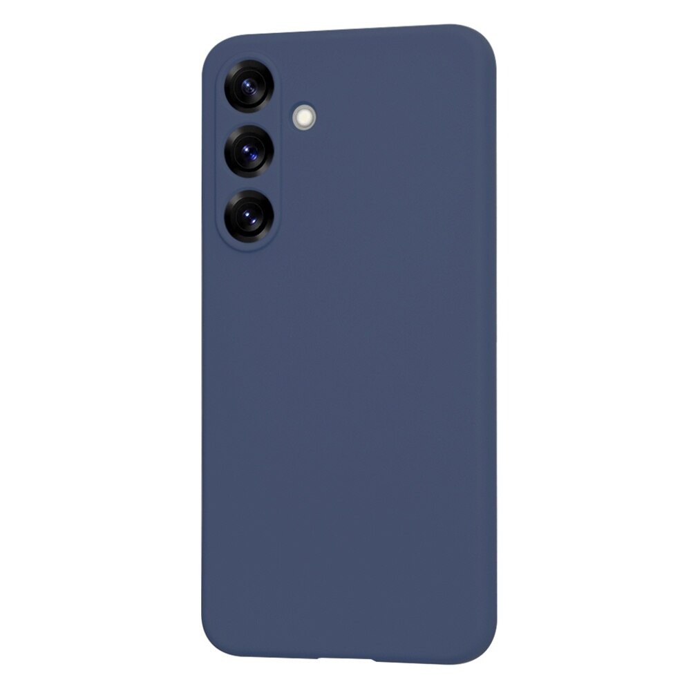 Husa pentru Samsung Galaxy S25 Daden® Silicon SoftFlex, Ultra Slim, Protectie sporita, Interior de microfibra, Albastru inchis