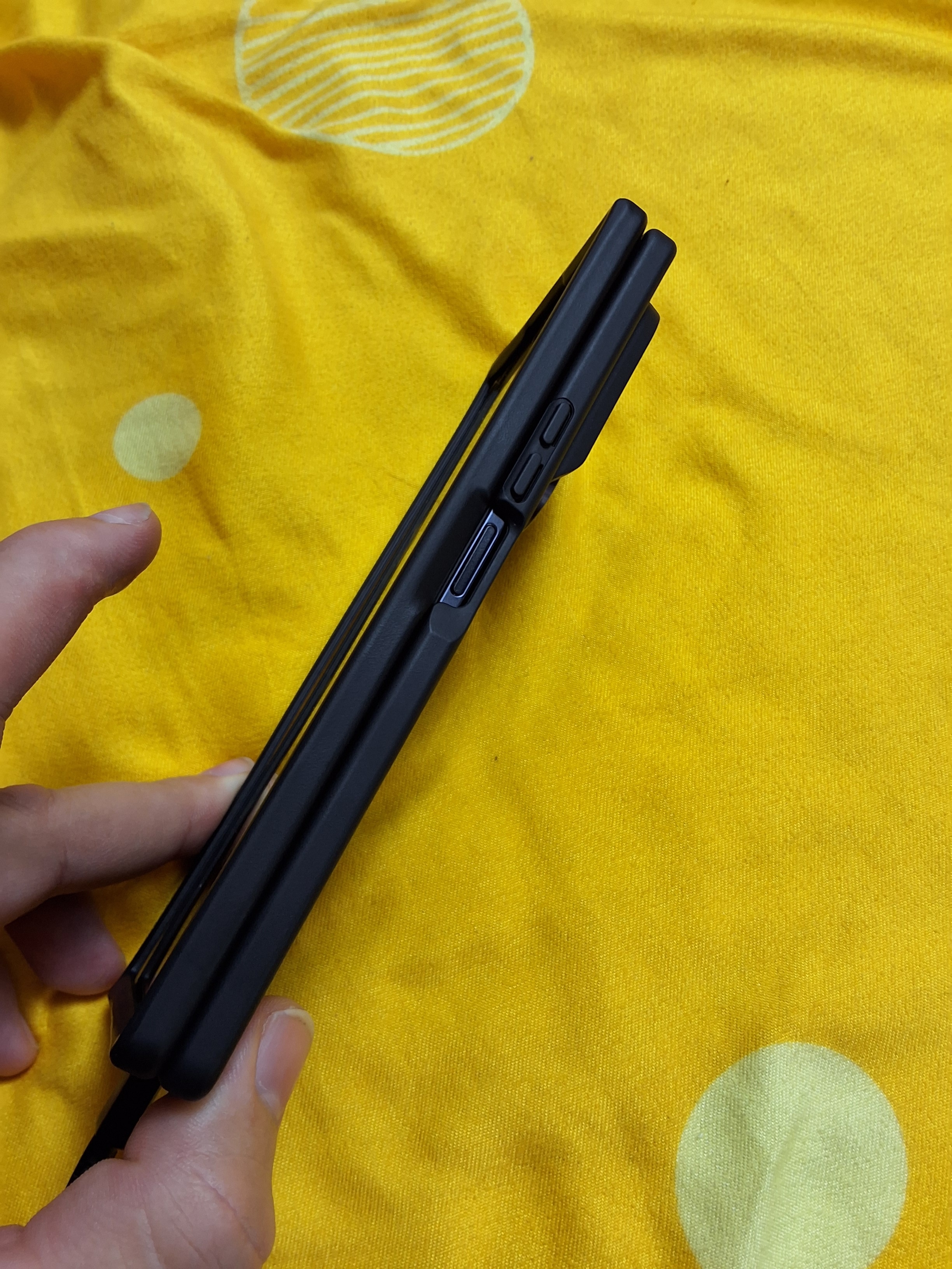 Husa telefon pentru Samsung Galaxy Z Fold7, Protectie Colturi, MagSafe, Negru Transparent