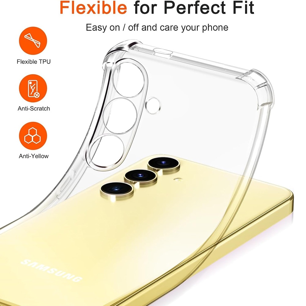 Husa de silicon pentru Samsung Galaxy S25 Plus, Slim Anti-Soc, TPU, Potrivire perfecta, Flexibil, Durabil, Colturi rezistente la impact, Transparenta completa