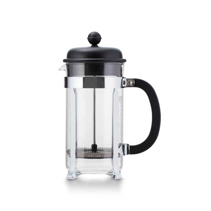 Cafetiera, Bodum by AleXer, 42FEB232145, 1000 ml, 171x242x106 mm, Plastic, Otel, Negru, saculet voiaj inclus