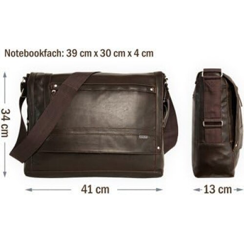 Geanta de umar Daniel Ray, Geanta laptop, notebook, geanta birou MILANO maro,15,4 inchi