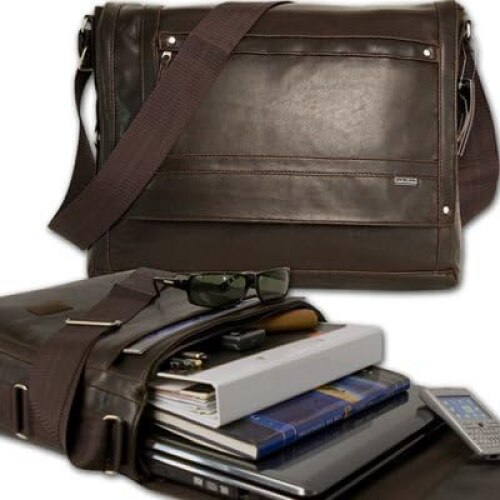 Geanta de umar Daniel Ray, Geanta laptop, notebook, geanta birou MILANO maro,15,4 inchi