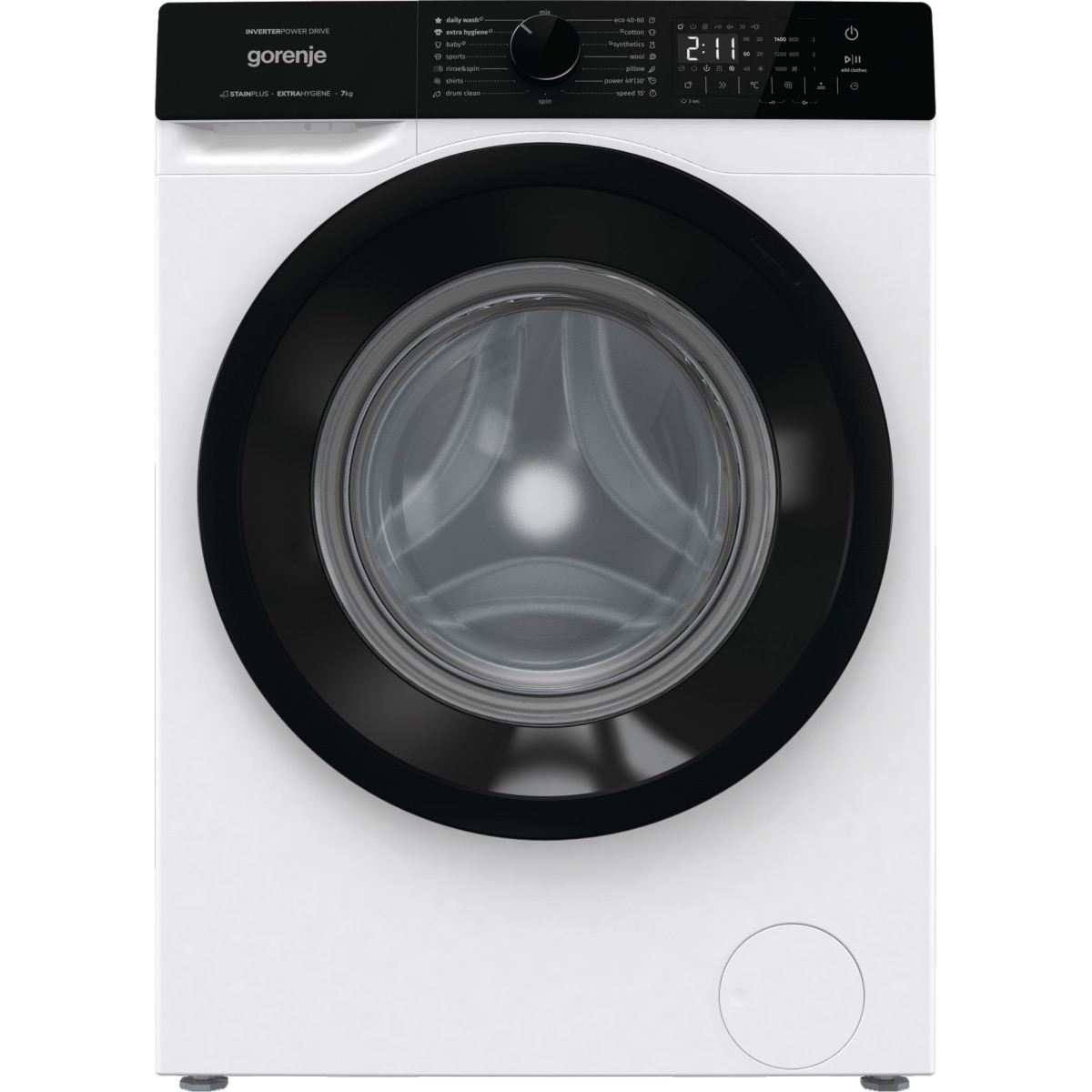 Gorenje WNHA74SASEU Masina de spalat cu incarcare frontala, 7 kg, 1400 rpm, PowerDrive, clasa energetica A, alb
