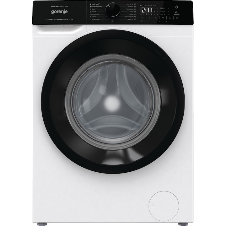 Gorenje WNHA74SASEU Masina de spalat cu incarcare frontala, 7 kg, 1400 rpm, PowerDrive, clasa energetica A, alb