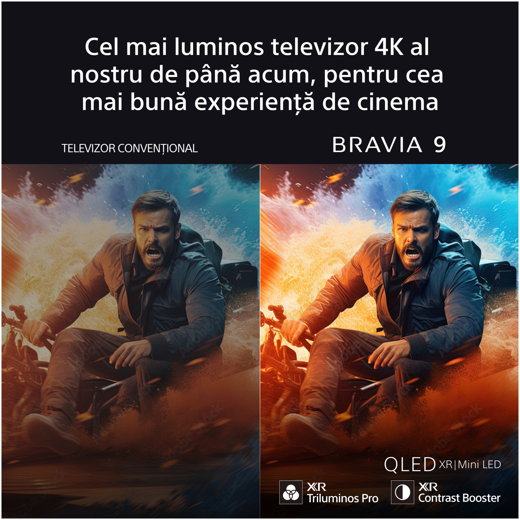 Televizor Sony BRAVIA 9 QLED XR l Mini LED 75XR90, 189 cm, Smart Google TV, 4K Ultra HD, 100 Hz, Clasa D
