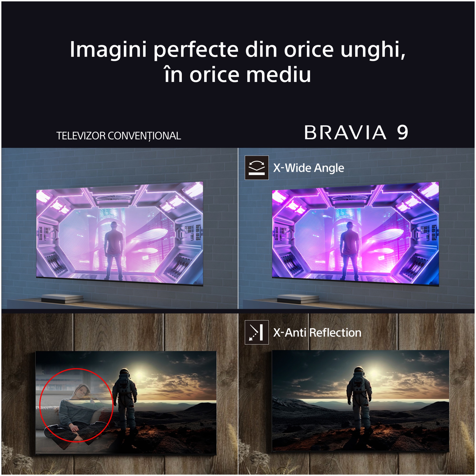 Televizor Sony BRAVIA 9 QLED XR l Mini LED 75XR90, 189 cm, Smart Google TV, 4K Ultra HD, 100 Hz, Clasa D
