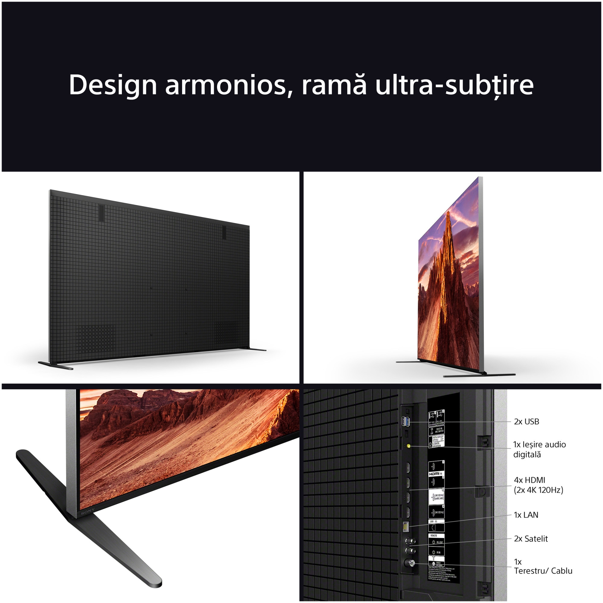Televizor Sony BRAVIA 9 QLED XR l Mini LED 75XR90, 189 cm, Smart Google TV, 4K Ultra HD, 100 Hz, Clasa D