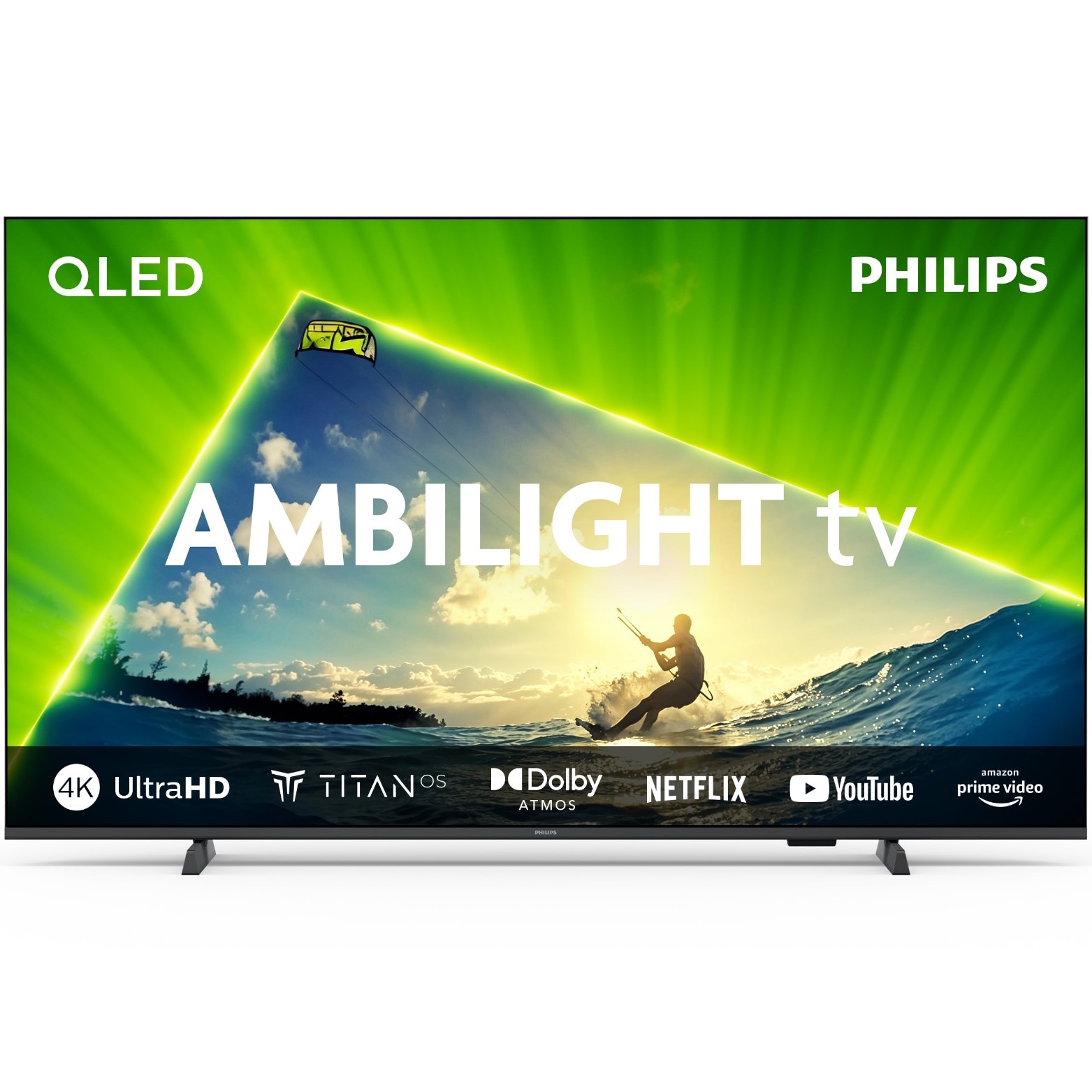 Televizor Philips AMBILIGHT tv QLED 65PUS8209, 164 cm, Smart TV, 4K Ultra HD, Clasa E (Model 2024)