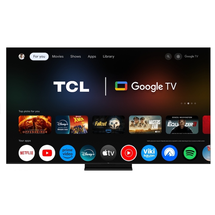 Televizor Mini LED TCL 190 cm 75" 75Q7C, Ultra HD 4K, Smart TV, WiFi, CI+