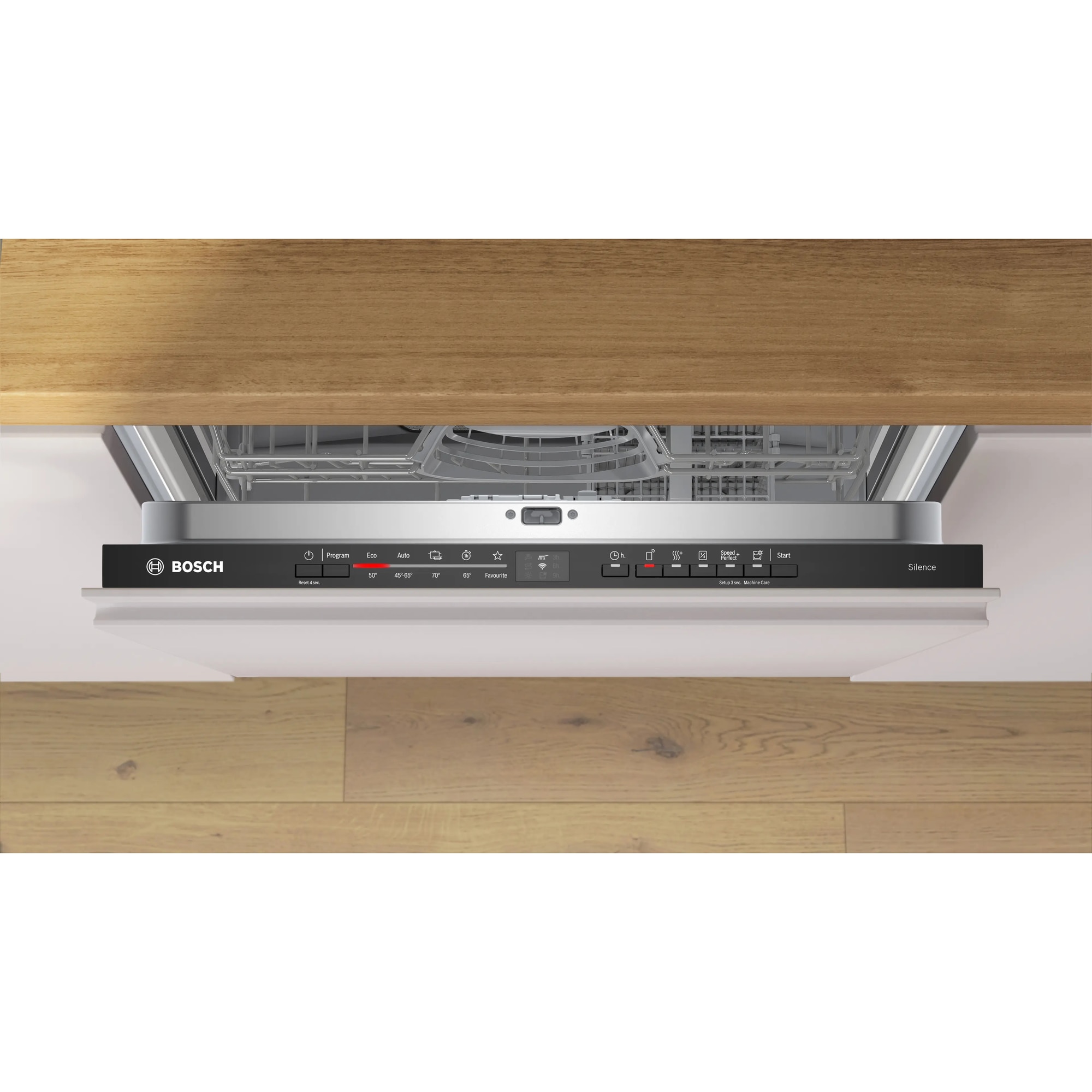 Masina de spalat vase complet incorporabila Bosch Serie 2, SMV2HTX06E, 60cm, 13 seturi, 5 programe, Alb