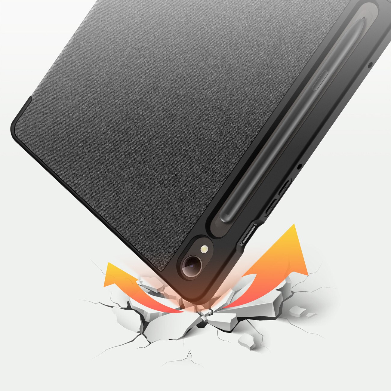 Husă tabletă compatibilă cu Samsung Galaxy Tab S10 FE 10,9 inch (SM-X520, SM-X526) - DUX DUCIS DOMO negru smart case cu suport pentru stylus
