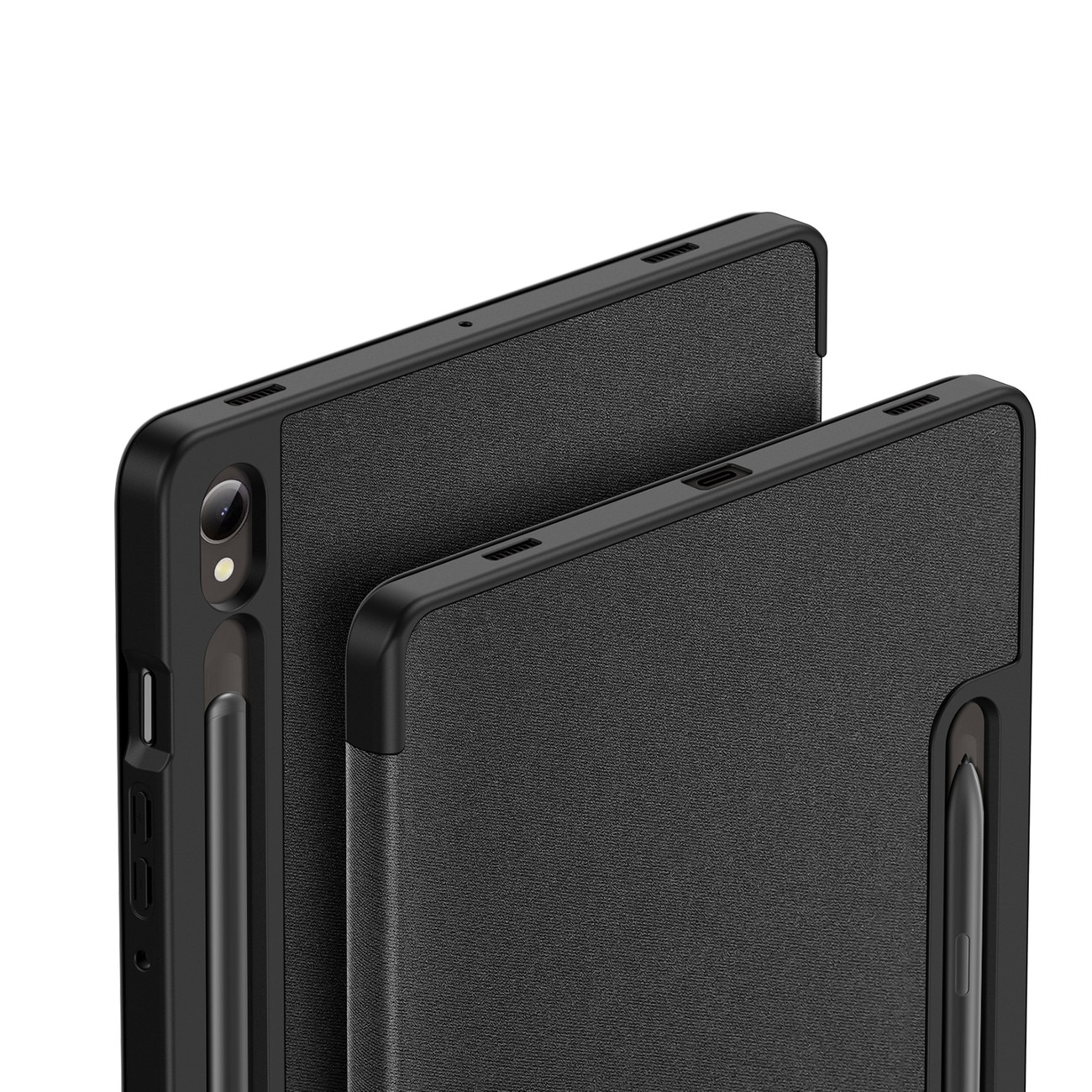 Husă tabletă compatibilă cu Samsung Galaxy Tab S10 FE 10,9 inch (SM-X520, SM-X526) - DUX DUCIS DOMO negru smart case cu suport pentru stylus