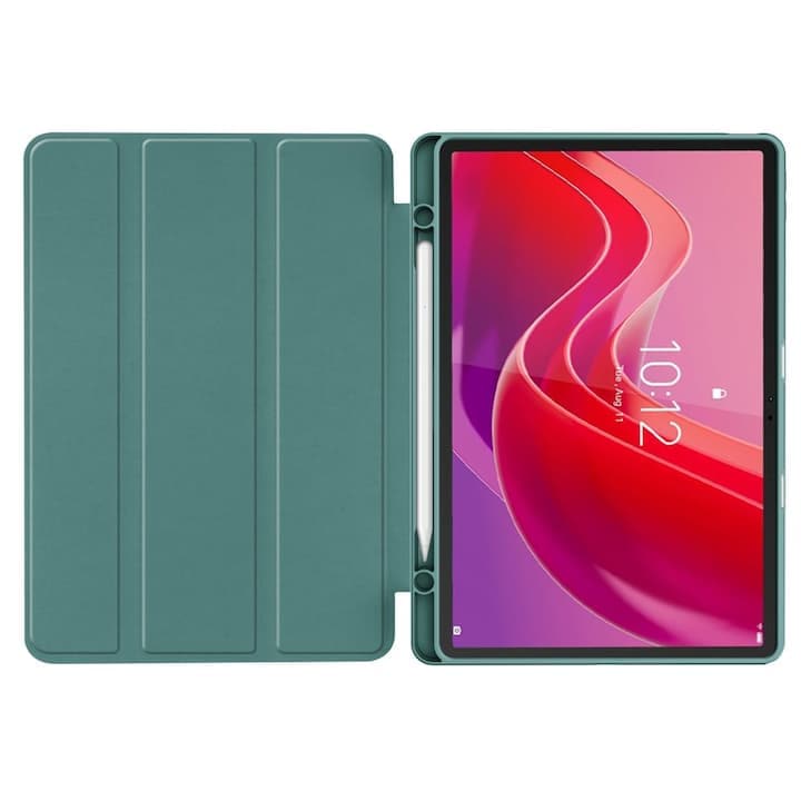 Husa DroolingDog Tech-Protect Smartcase Pen, verde, 11 inch, protecție 360, funcție stand