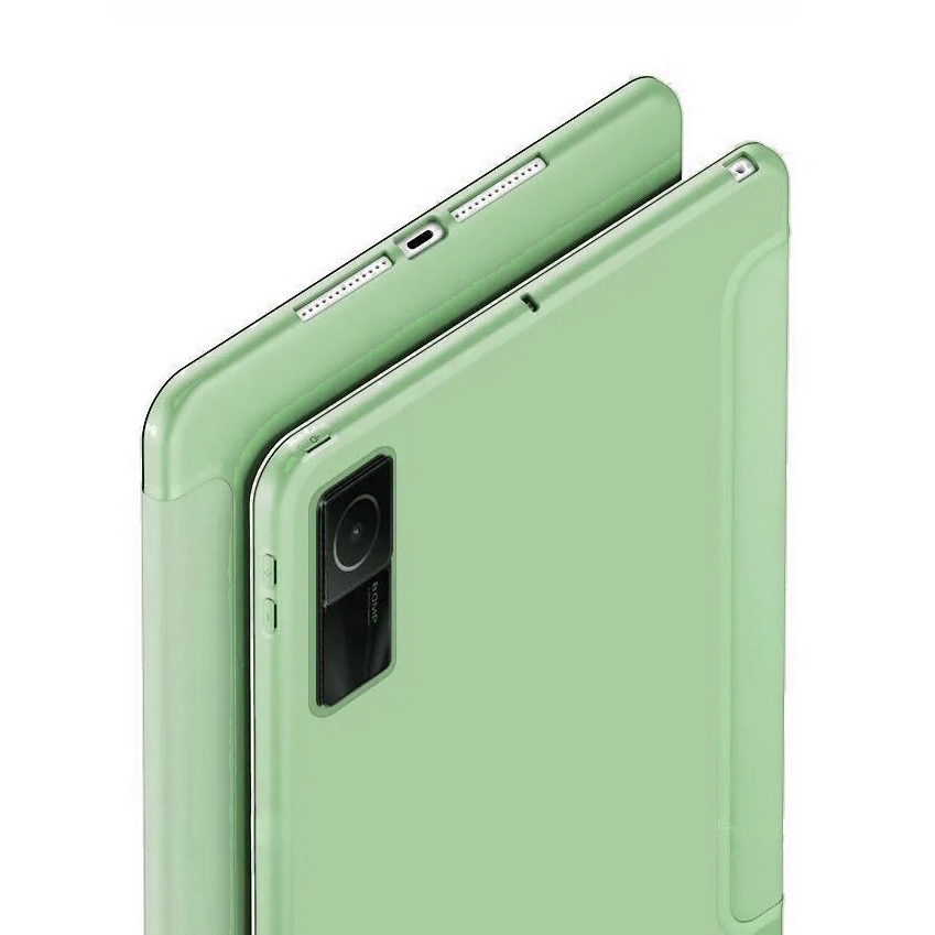 Husa Ultra Slim pentru Lenovo Idea Tab Plus / Tab K12, 12.1" (2025), Silicon TPU, Smart Cover - Verde menta