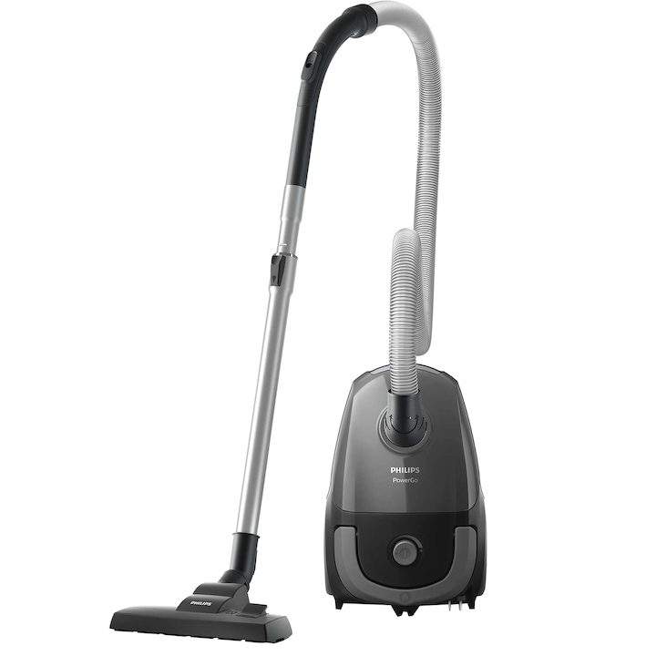 Aspirator cu sac Philips PowerGo FC8244/09, 750 W, 3 l, Gri