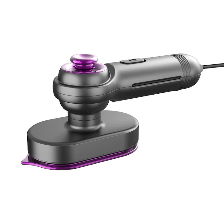 Fier de călcat portabil XV-B0020, design modern, negru și violet, compact, ușor de utilizat