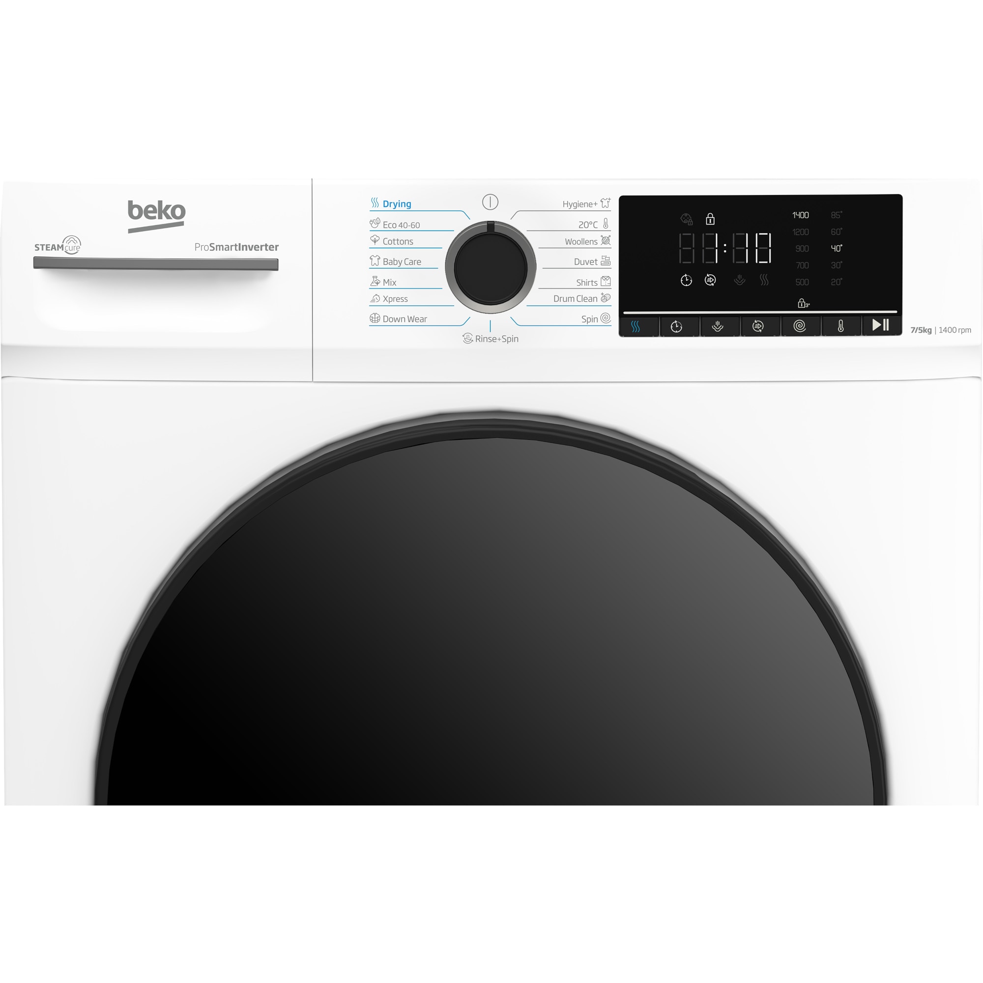 Masina de spalat rufe - Beko BMM5DFO5741W, 7kg - 5kg, 1400 rpm, adancime 52cm