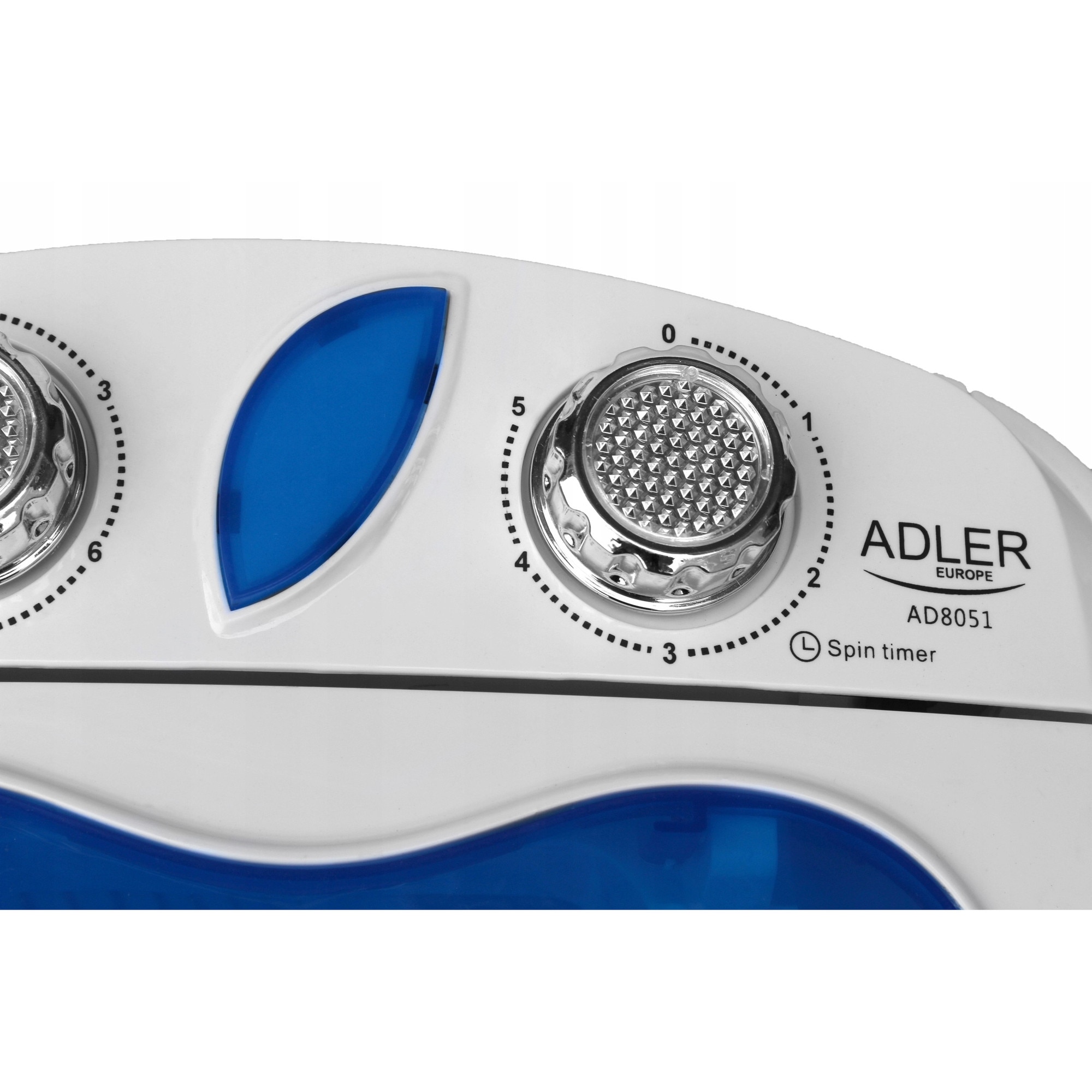 Masina de spalat rufe Adler, turistica, 3kg, alb/bleu, 360x370x530mm