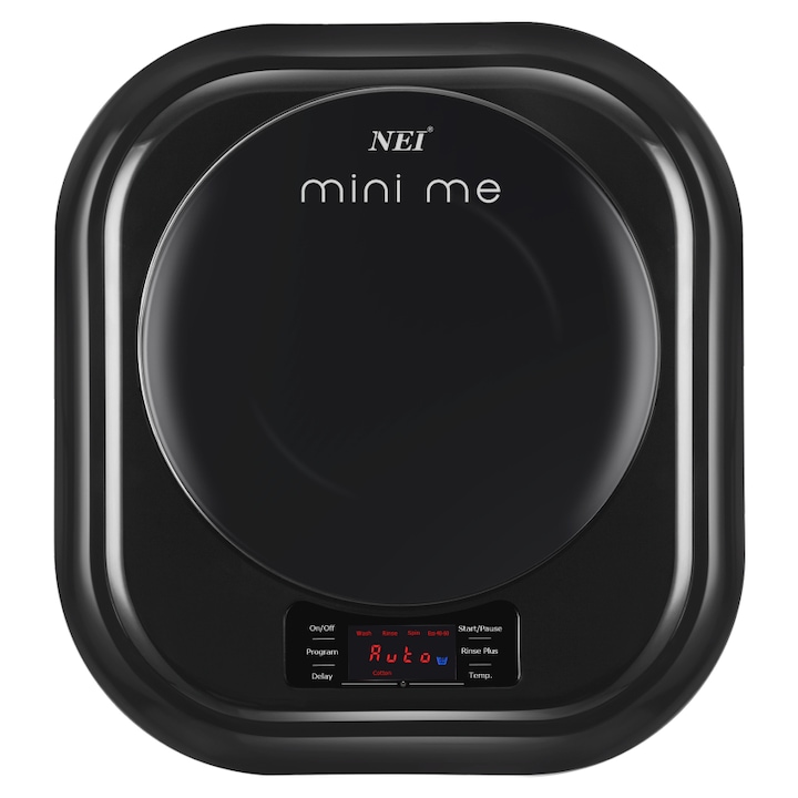 Masina de spalat rufe NEI NWM3-WMB, 2.5 kg, 800 rpm, Clasa B, montare pe perete, neagra