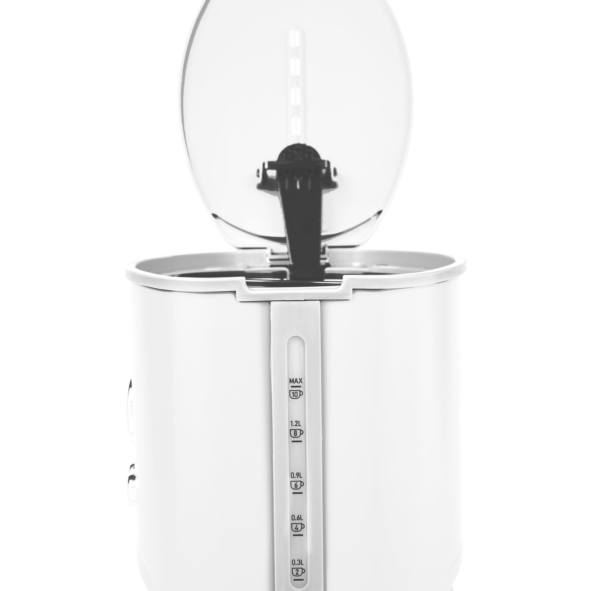 Cafetieră Haden Dorchester, 1080 W, 1,5 l, alb, programator electronic, menținerea temperaturii