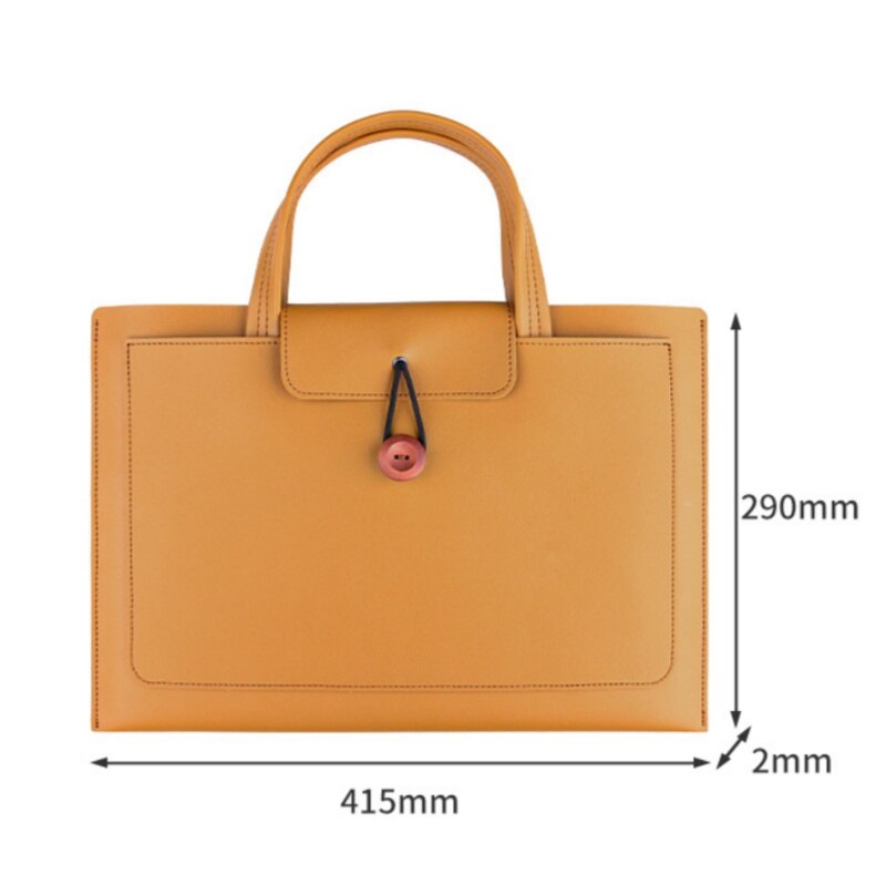 Geanta laptop UWOT, piele ecologica, impermeabilă, subțire, maro, 415x2x290mm