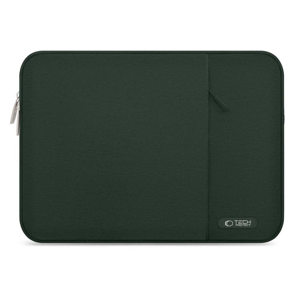 Etui laptop Tech-Protect Sleevy, 15-16 inch, verde inchis, 41,5x29x2,5cm