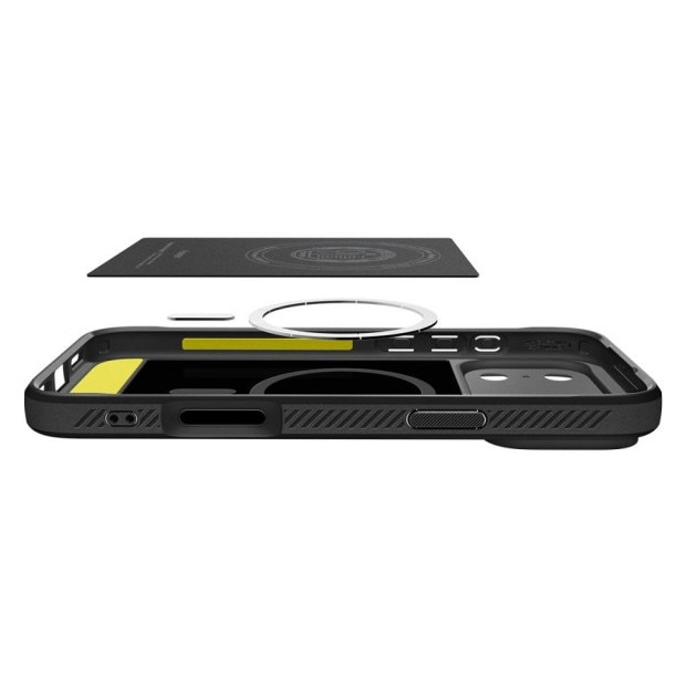 Husa Premium Spigen Rugged Armor, Compatibila Cu iPhone 17 Pro, Functie MagSafe, AntiShock, Negru